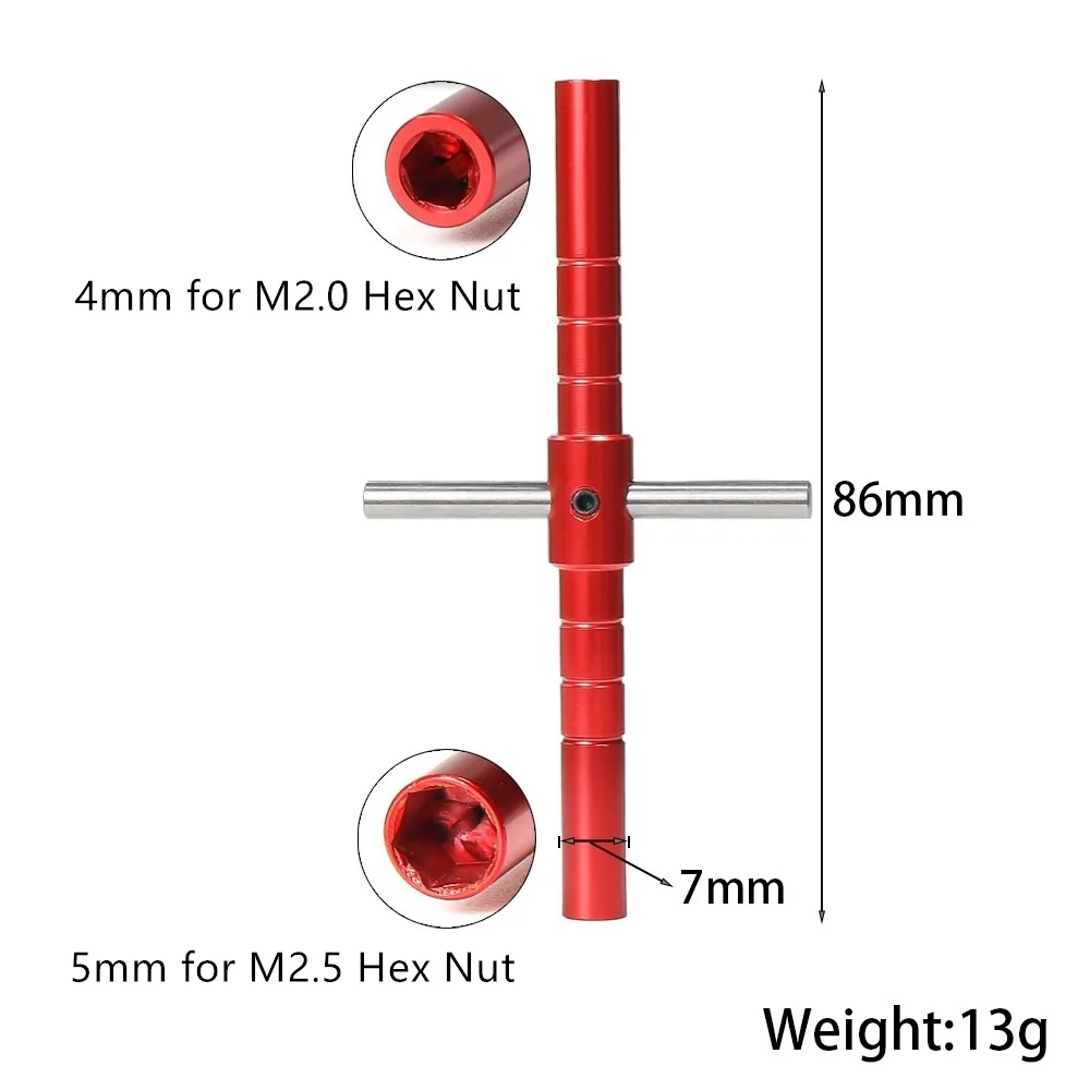 Hex Nut Driver 4.0mm&5.0mm for 1/18 Axial TRX4M 1/24 SCX24 FCX24 AX24 FMS RC Crawler Rims Spanner Tools