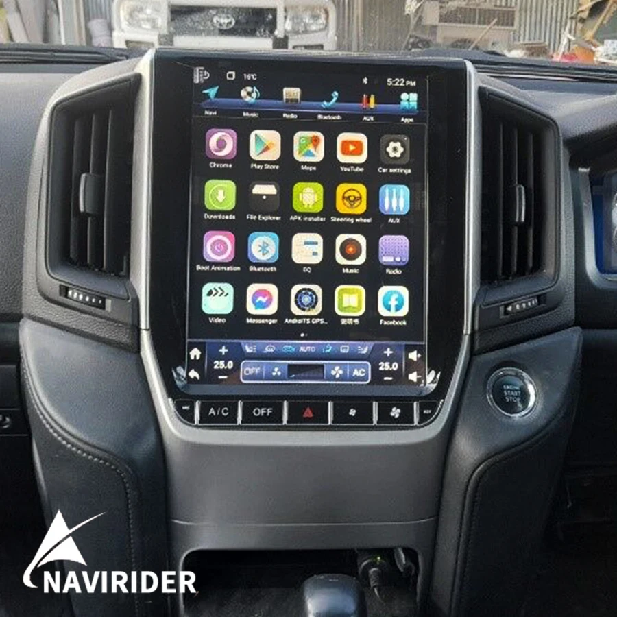 256 ギガバイトの Android carplay スクリーントヨタランドクルーザー VXR lc200 2017-2021 車の自動車 GPS 12.1 ''マルチメディアビデオプレーヤーステレオ