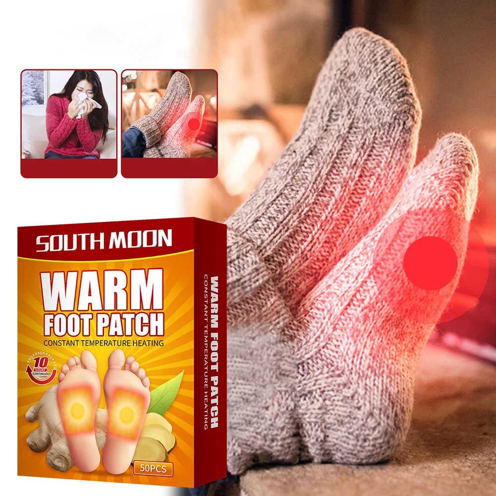 50Pcs Warm Foot Patch Up To 10 Hours of Heat Body Foot Warmer Sticker Multifunctional Foot Warmer for Outdoor Fishing Hunting