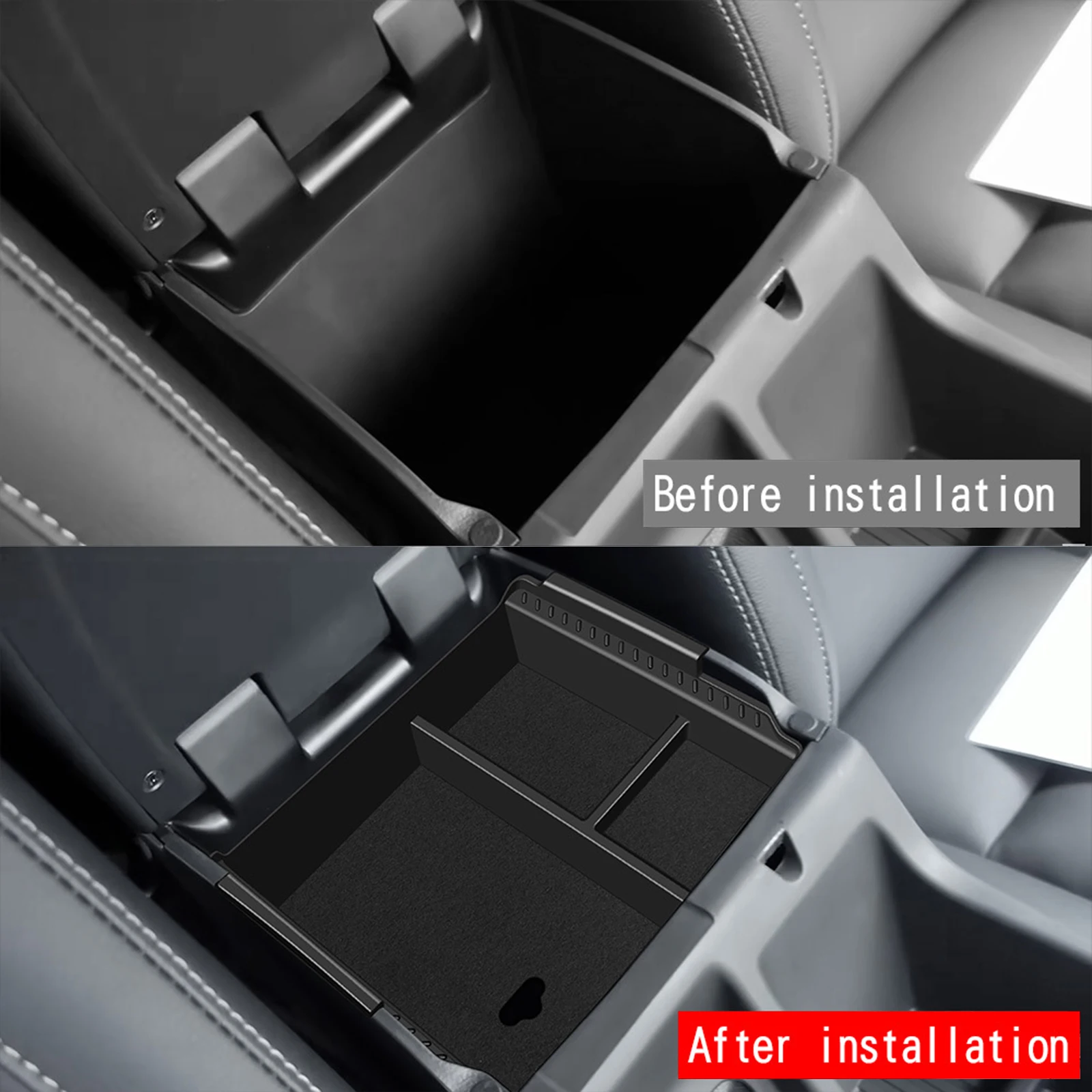 For Toyota Land Cruiser FJ 2026-2028 Center Console Armrest Organizer Storage Tray Compartment Divider Insert Box for Toyota
