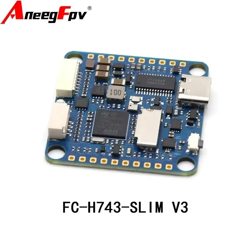 SmCpAneegfpv H743 SLIM V3 ICM42688P ICM20602 Dual IMU AT7456E OSD 2-8S F7 Flight Controller 30.5x30.5mm For FPV RC Drones