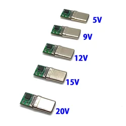 16 Pin USB Type-C PD/QC male plug Decoy Board Fast Charge 9V 12V 15V 20V module PD 2 3.0 DC trigger cable QC4 charge connector