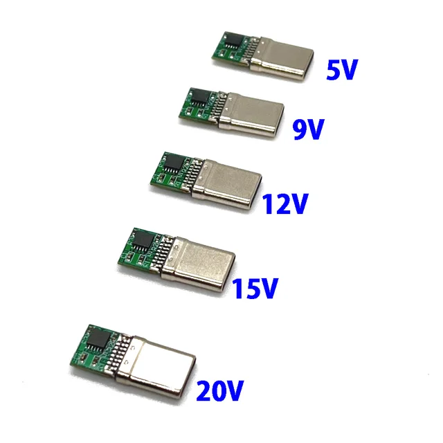 16-pinowa wtyczka męska USB typu C PD/QC Decoy Board Fast Charge 9V 12V 15V 20V moduł PD 2 3.0 DC kabel wyzwalający QC4 złącze ładowania