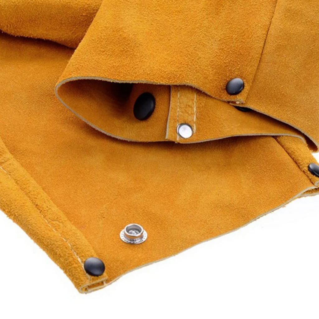 22'' Welders Sleeve Leather, Brown with Shoulder Extension, Heat Resistant