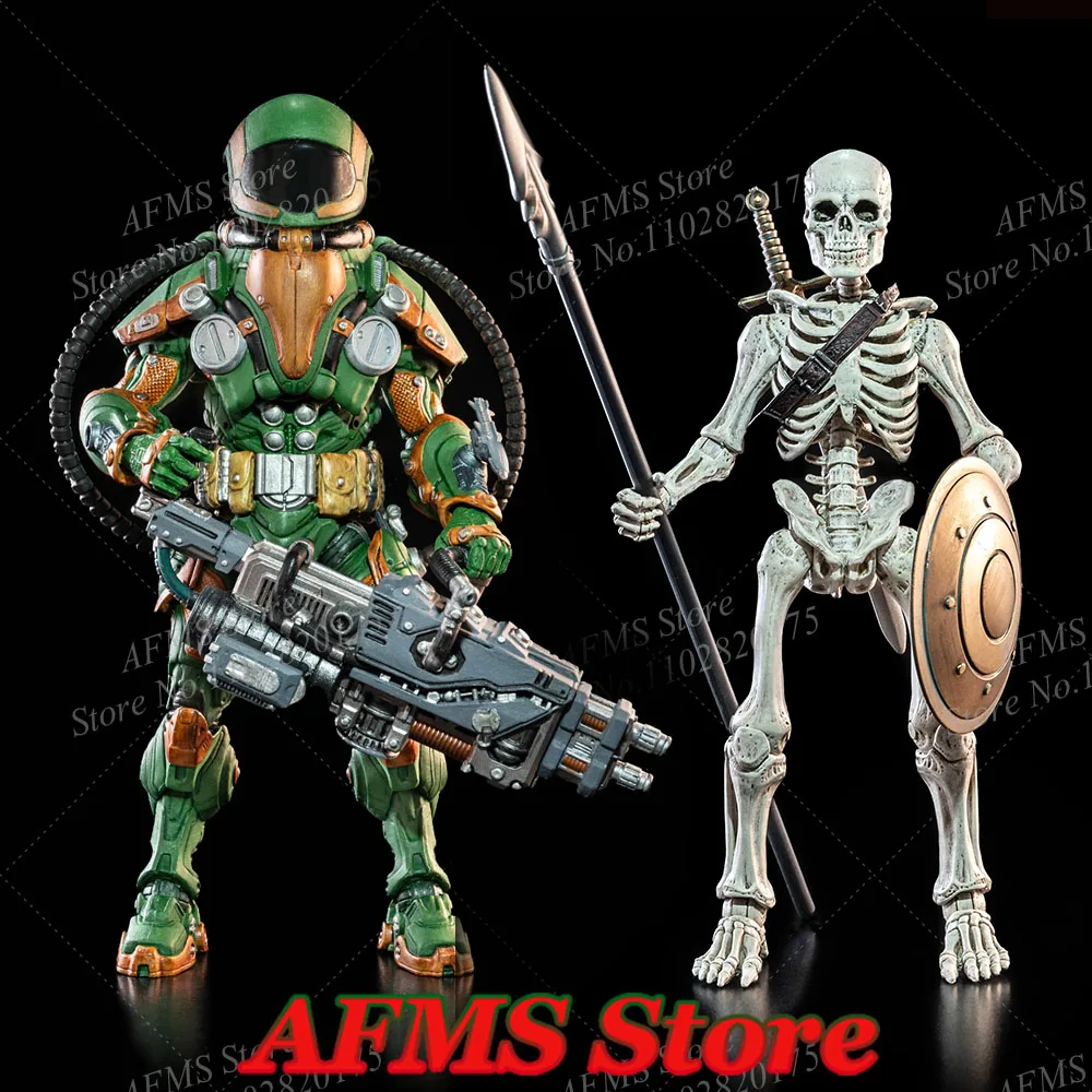 

Four Knights 1/12 Scale Collectible Figure Green Heavy Machine Gunner Skeleton Soldiers 7Inch Action Figure Model 7" Male Soldie