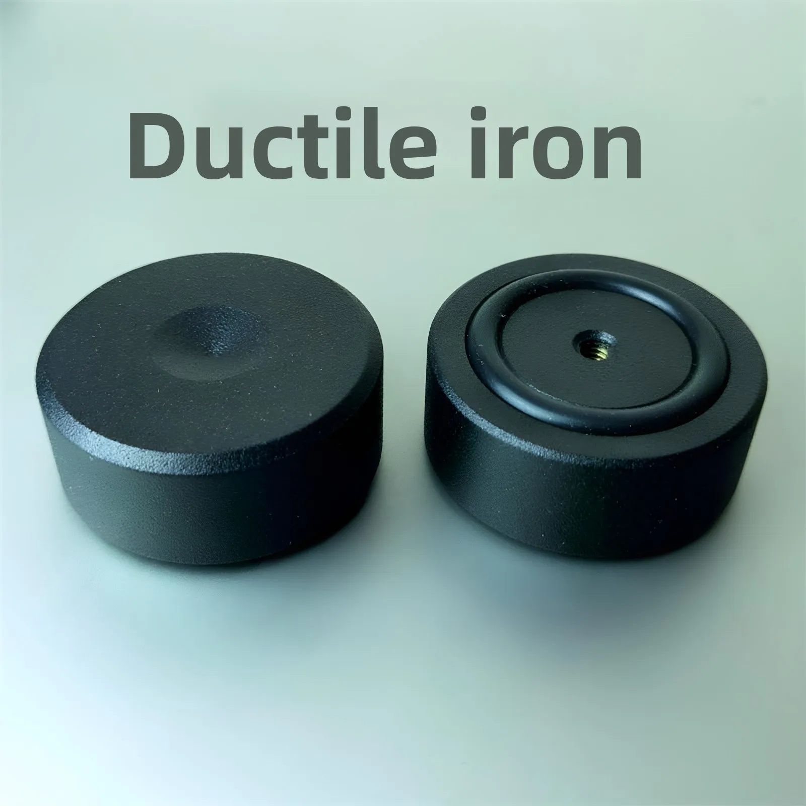 Ductile Iron HiFi Isolation Feet–Damping Spikes & Pads for Amplifier, Floorstanding Speakers, Rack & Stand, Vibration Absorption