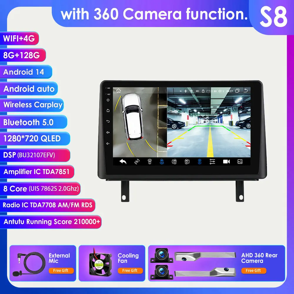 Hizpo 9 inch Carplay Scherm Voor OPEL/Vauxhall Corsa B 1993 - 2000 Android Autoradio Navigatie GPS 4G + WIFI Multimedia Video Player Bluetooth