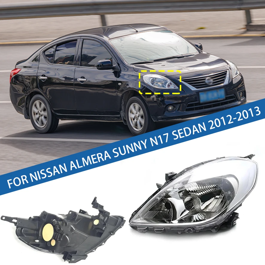 

Для Nissan Almera Sunny N17 Sedan 2012 2013, передний бампер, фара дальнего света, указатель поворота