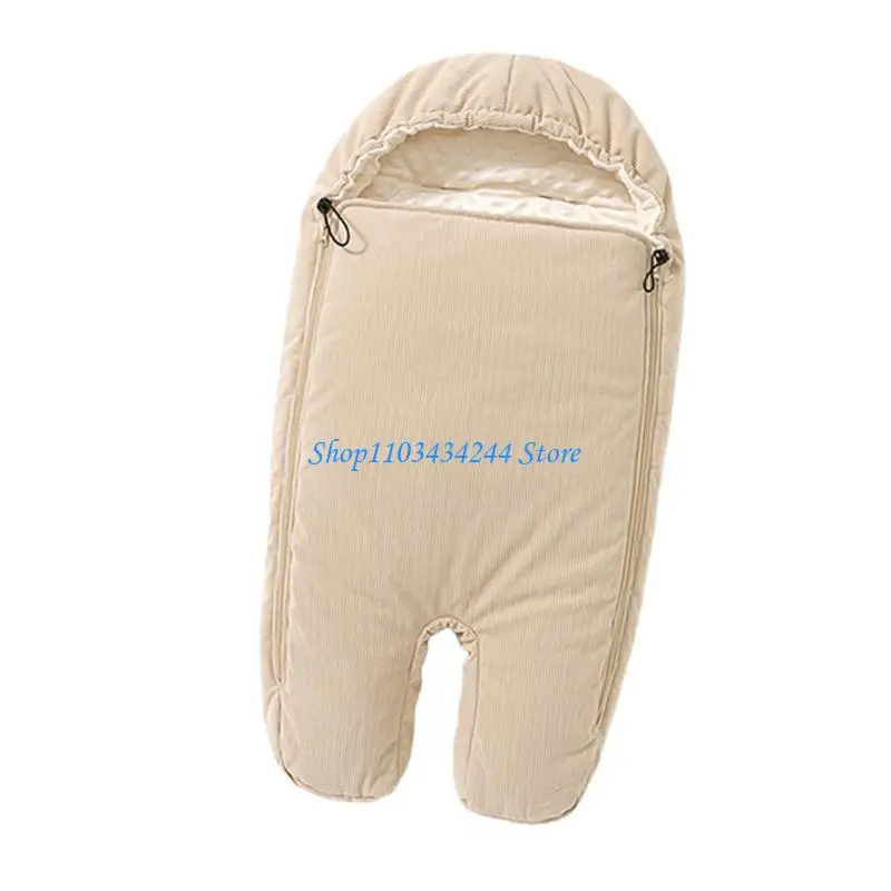 Infant Carriage Footmuff With Split Leg Design Waterproof Fleece Cold Weather
