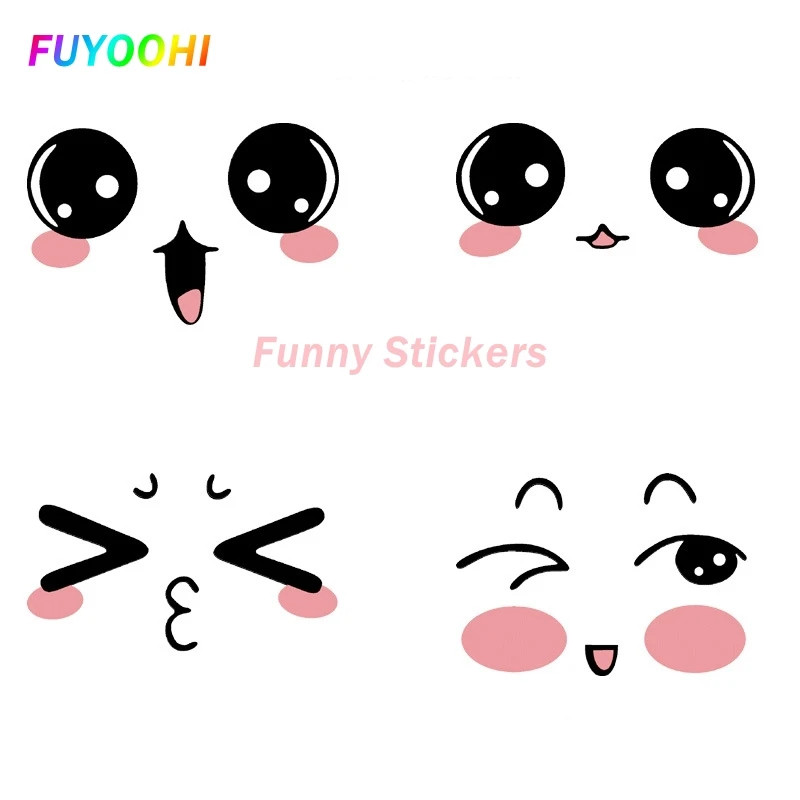

FUYOOHI Play Stickers Cartoon Car Accessories 3d Eye Car Rearview Mirror Lovely Decal for Motorcycles Window Vinyl Decal Graphic