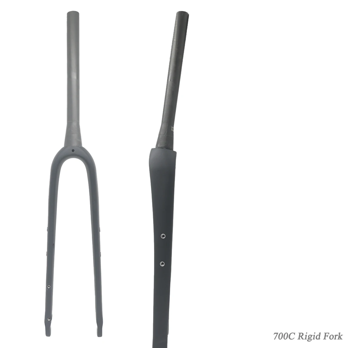 FCFB TORAY T800 Carbon Fiber Matte Black Road/Gravel Bike Fork 100*12mm 300mm Riser Height Rigid Fork