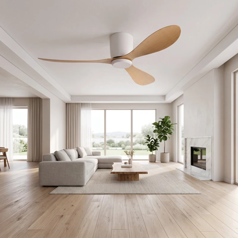 42/52 inch Low Floor Ceiling Fan  6 - Speed Silent DC Inverter Motor Ceiling Fans for Living/Dining Areas, Home & Office