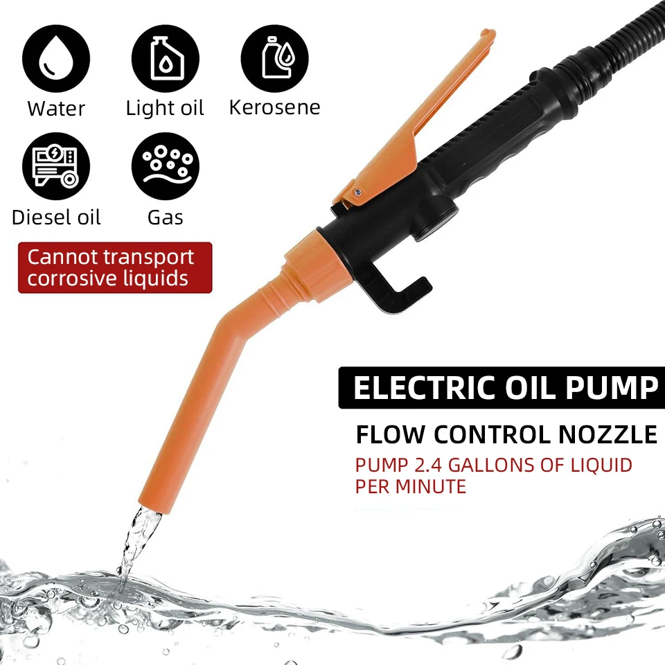 Handheld Electric Oil Siphon Pump Liquid Transfer Battery Powered Portable Water Gas Extractor Tool Car Petrol Fuel Siphon Pump view 2