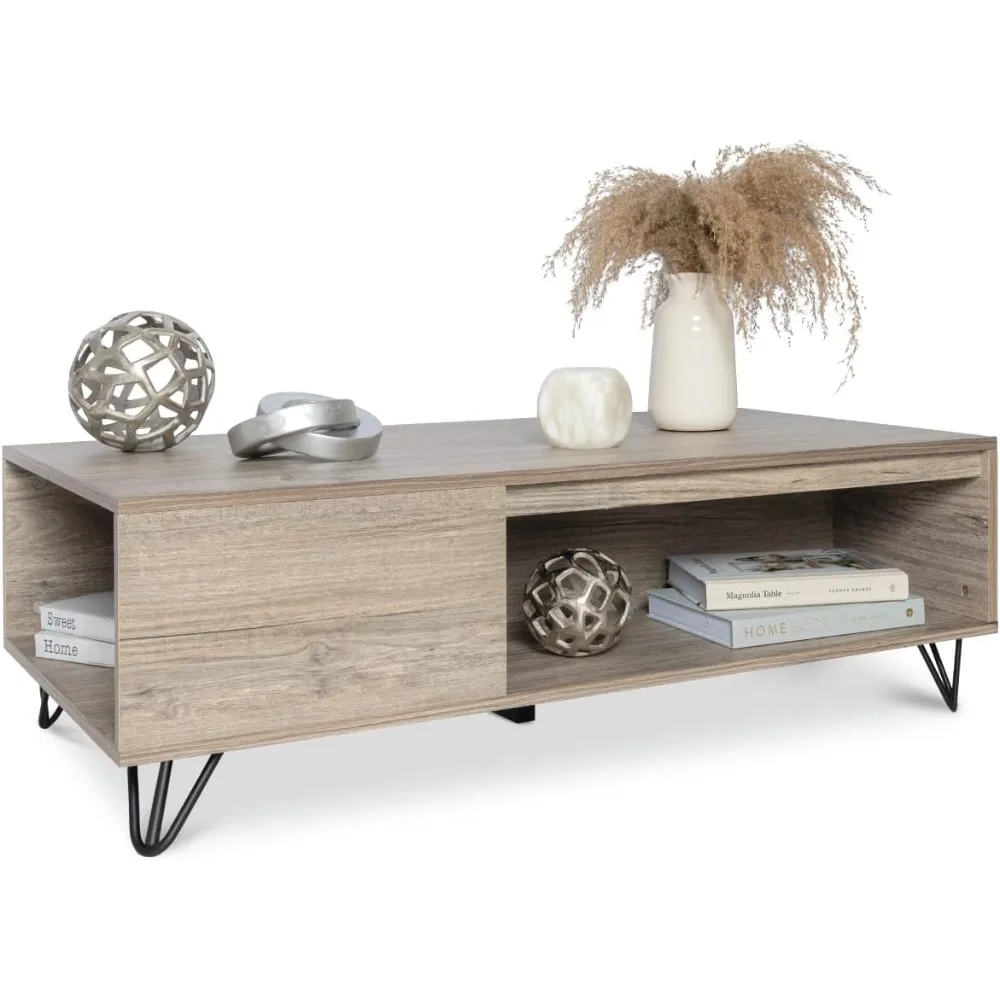 

Modern Farmhouse Coffee Table with Storage Grey
