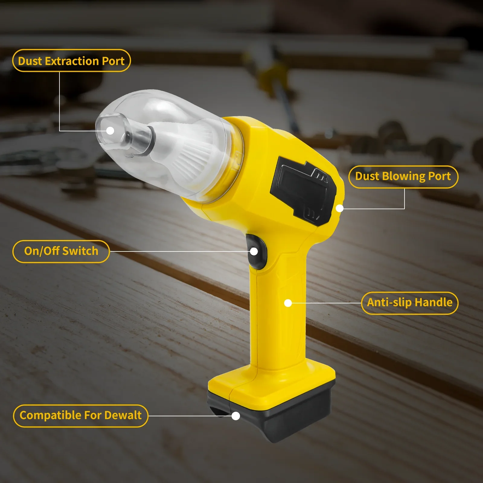 Handheld Car Vacuum Cleaner 10Kpa Cordless Dust Collect Machine Andair Blower Power Tool For DEWALT 20V Battery