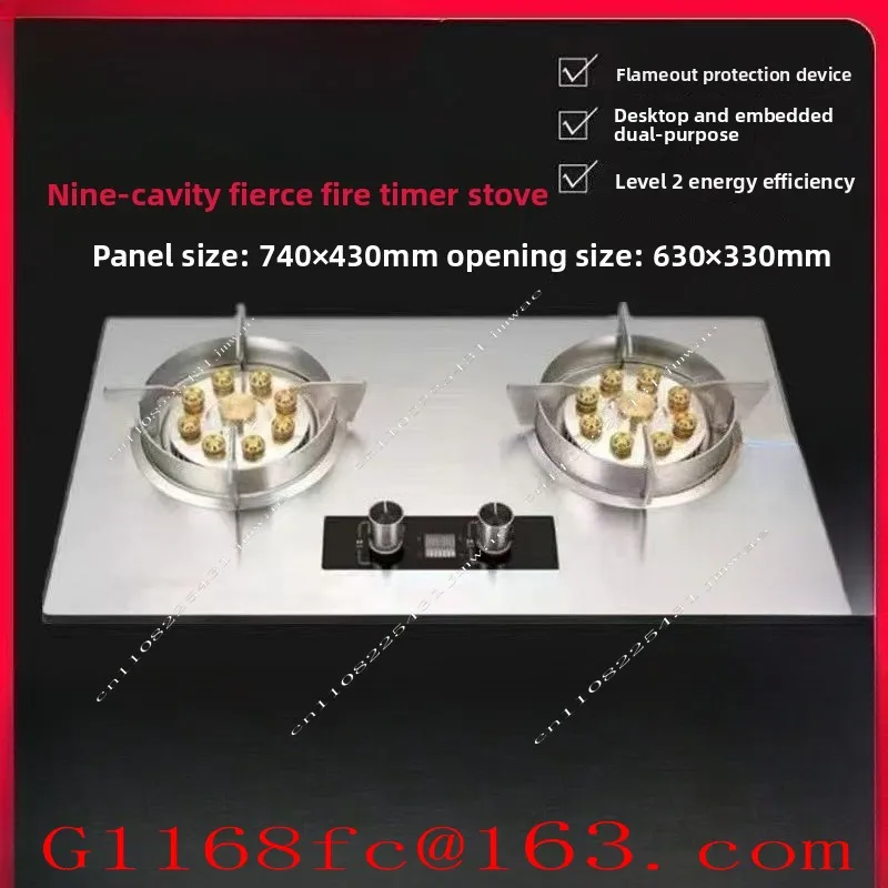 Flame-out Protection Device Embedded Timing Double Stove