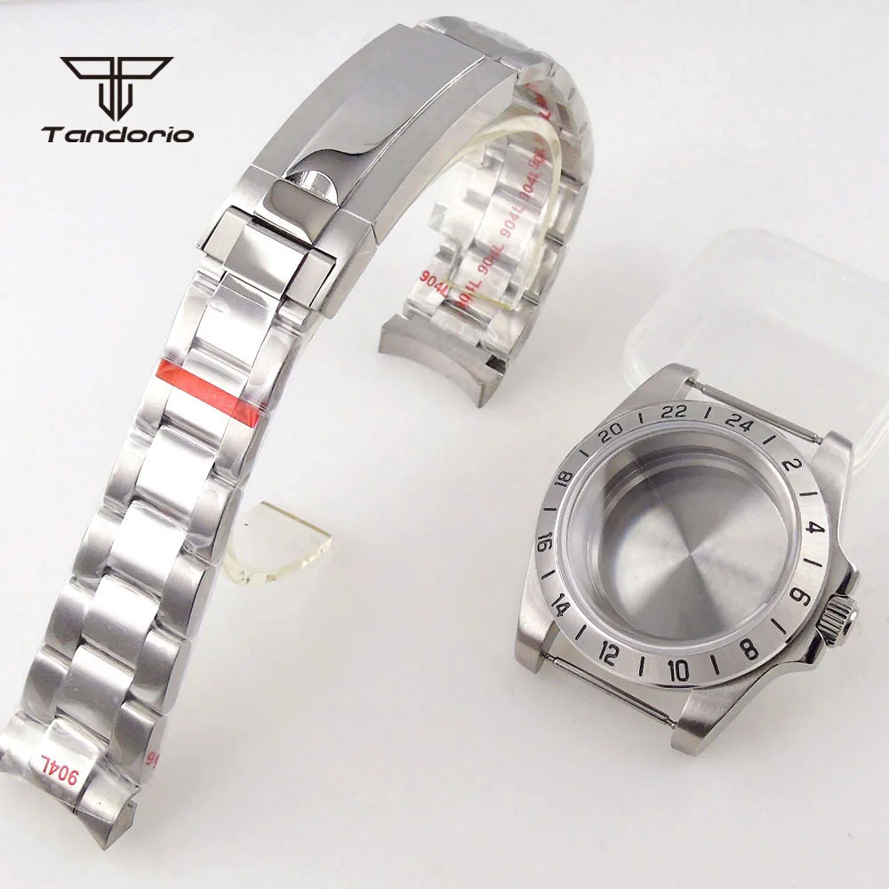 

Stainless Steel 39mm Watch Case+Bracelet Sapphire Crystal 24H Fixed Bezel Fit NH34 NH35 NH36 ETA2824 PT5000 Automatic Movement