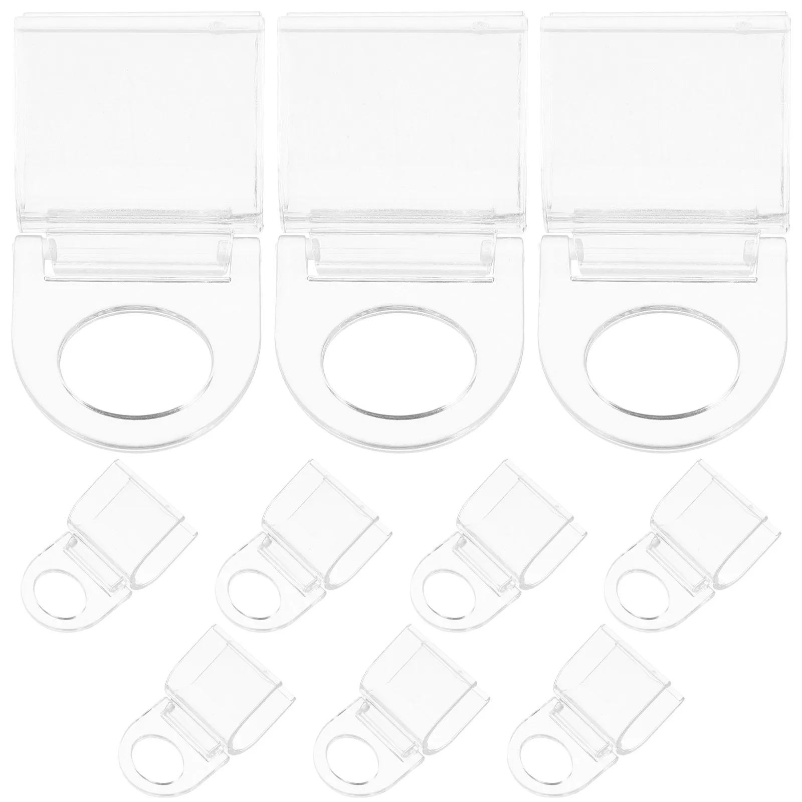10Pcs Clear Acrylic Shade Clips U-Shaped Design for Roller Blinds Pleated Shades Tool-Free Installation Cordless Safety Balcony