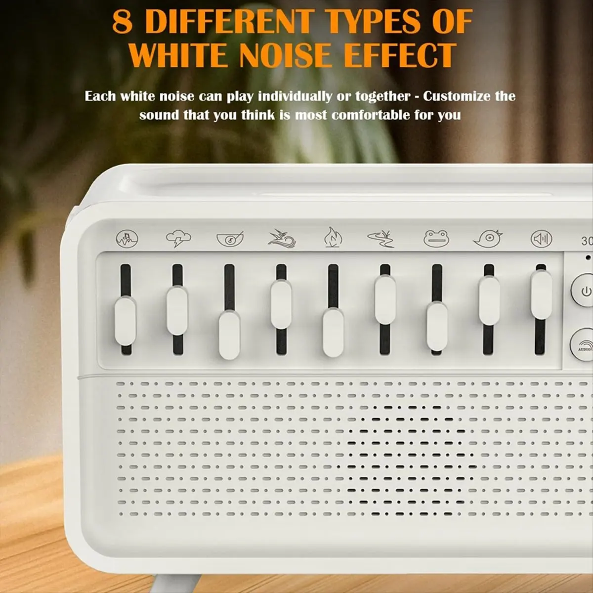 Bluetooth Speaker White Noise Machine Diffuser Air Aroma Diffuser Humidifier Machine with 8 Group Nature Sound US Plug