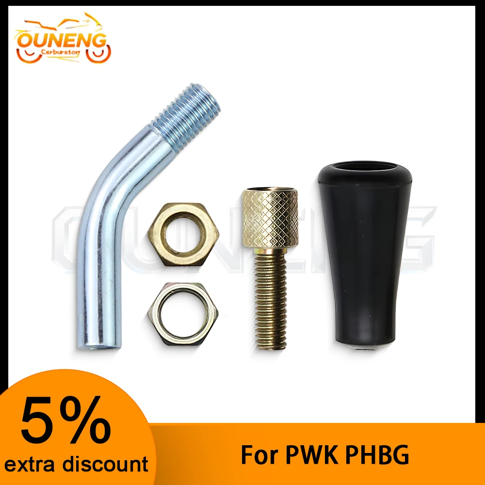 Universal Carburetor Elbow Pipe Modified Damper For PHBG 17.5 19 21 PJ PWK Replacement Throttle Cable Adjusting Bolt 40 Bend