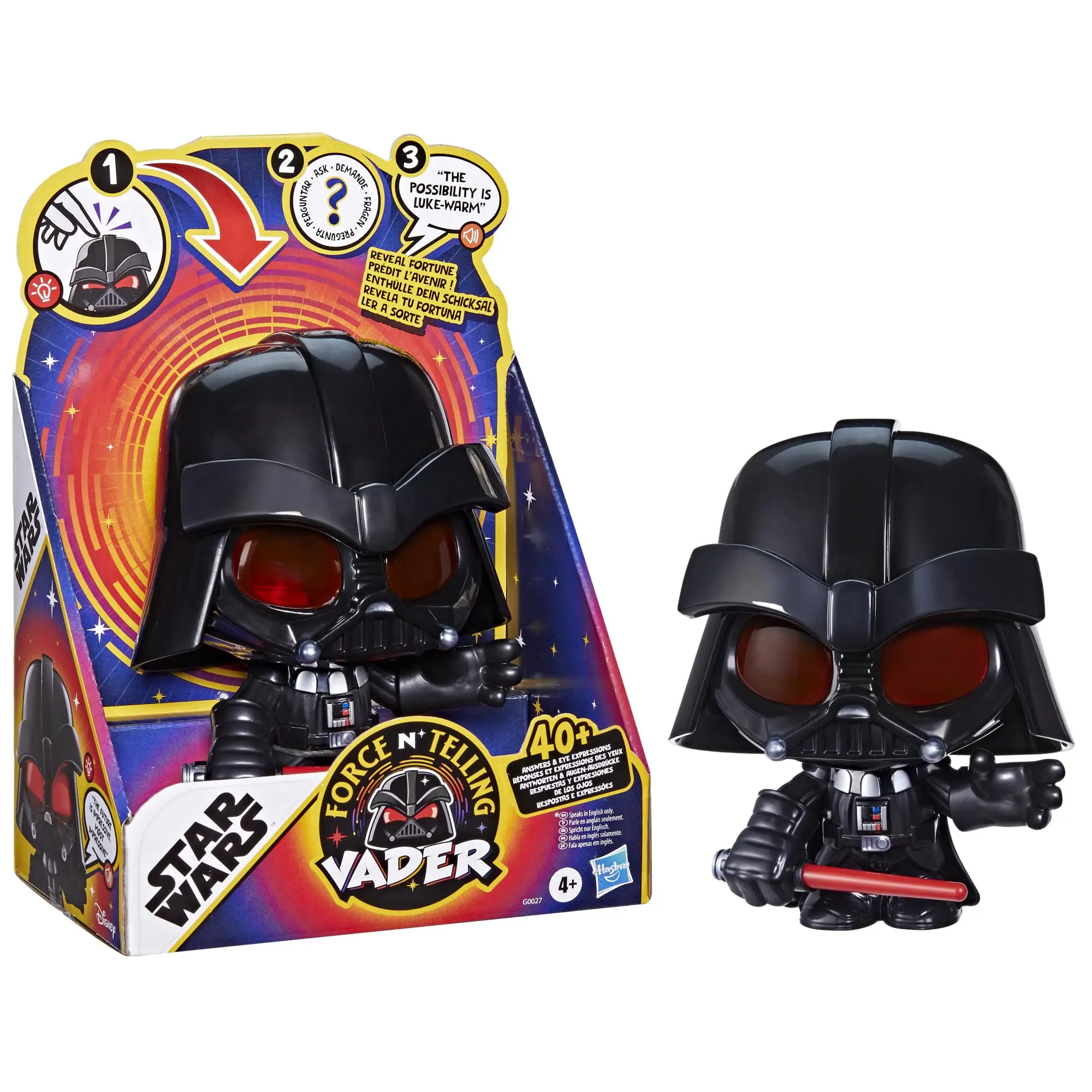 【July 31th 2024】Hasbro Star Wars Force & Telling Vader Electric Fortune Telling Darth Vader 40+ Reaction English Toys G0027