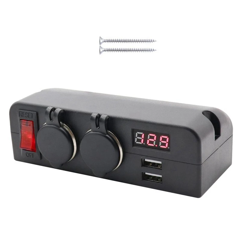 Super Sale 12V/24V Car Charger Panel w/ USB 5V/3.1A for Boat/RV