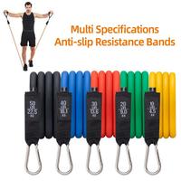 11Pcs/Set Multi Specifications Anti-slip Resistance Bands Latex Elastic Band Pull Ropes Gym Kit Fitness Accessory 