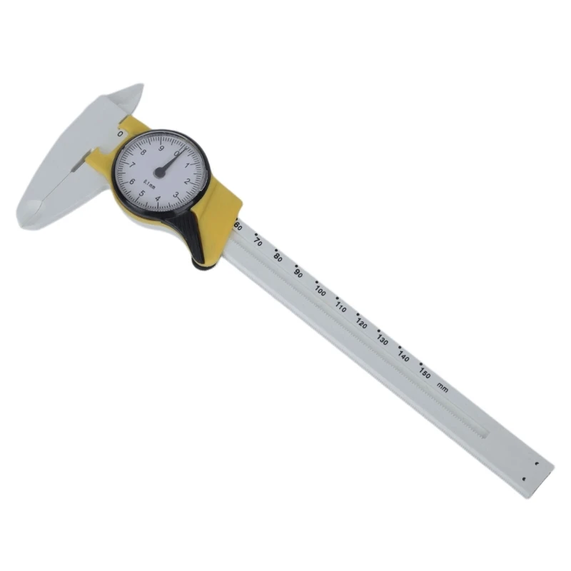 02DC Plastic Measuring Caliper with 150 mm Specification, Visual Readout Tool for Everyday Inner and Outer Measurement in