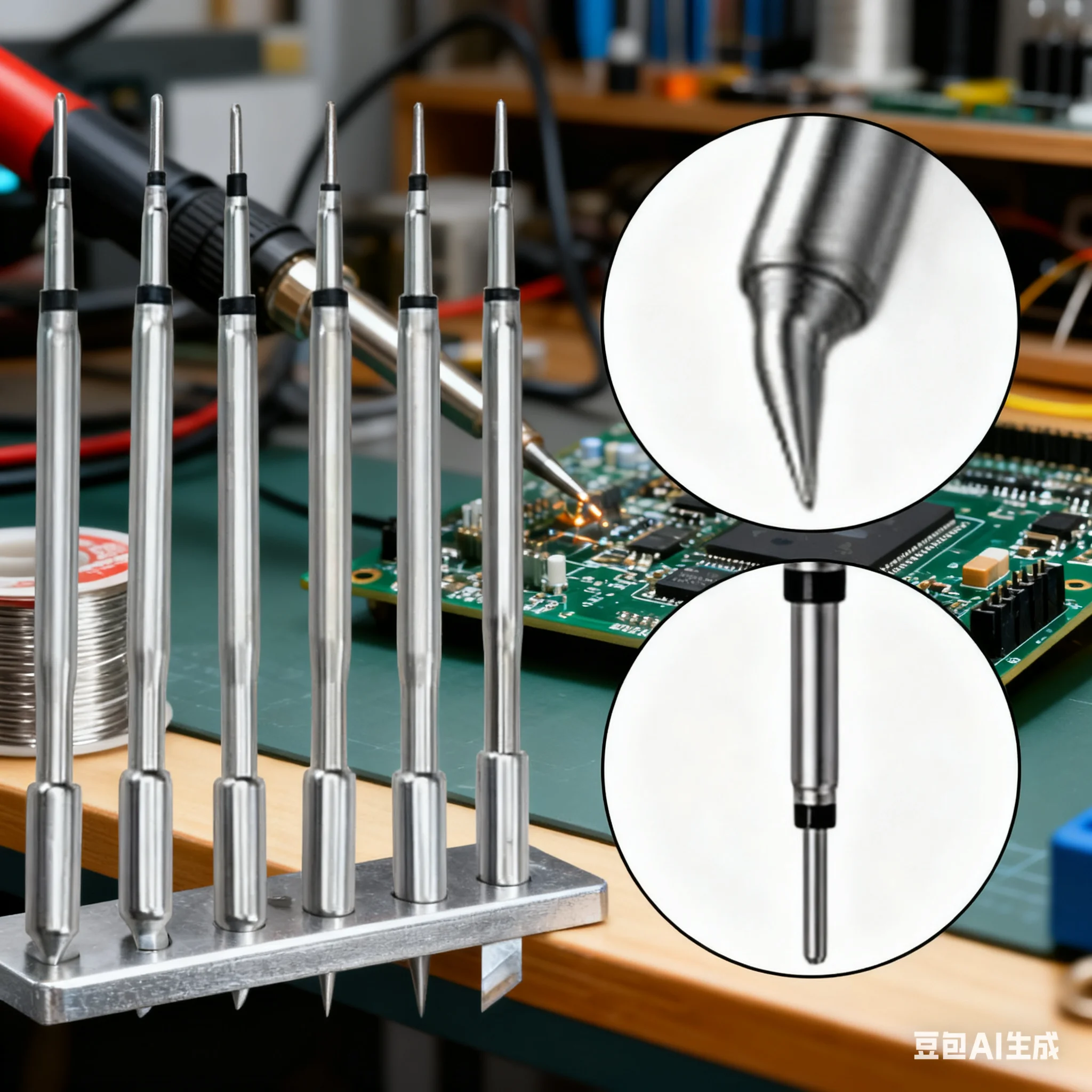 

6pcs Soldering Iron Tip Set For HS02A Soldering Iron Tips Kit For Metal Efficient Soldering Tools Replacement Accessories