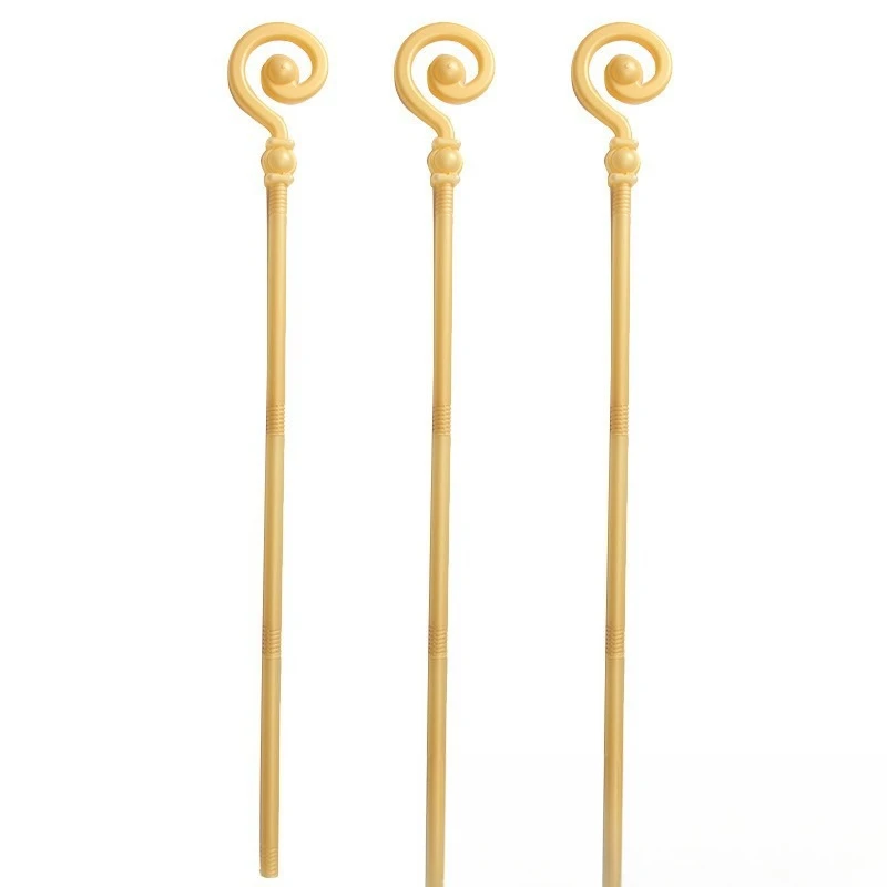 Golden Scepter Pharaoh Cane Costume Christmas Walking Stick Wand Party Detachable Design Cosplay Accessory Prop For Dance