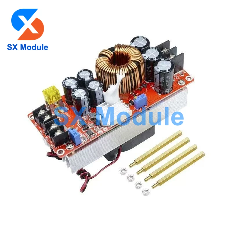 1800W 40A 1500W 30A 1200W 20A DC-DC Boost Converter Step Up Power Supply Module 10-60V to 12-90V Adjustable Voltage Charger