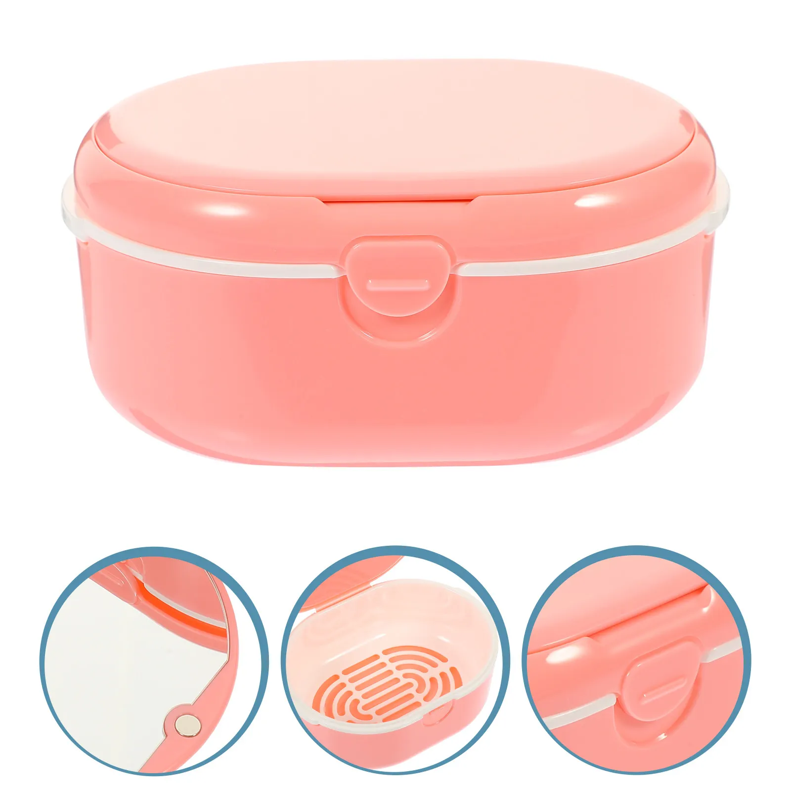 

Portable Orthodontic Retainer Case Compact Dustproof Denture Storage Box For Braces Guard Cleaning Bath Outdoor Use Denture Box
