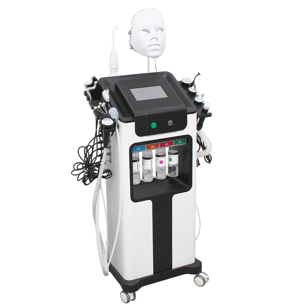 12-in-1 Women Beauty Equipment Bubble Oxyge Ultrasonic Scrubber Hydro Machine  Aqua Peeling Lift Skin Bubble Moisturizer Oxygen Machine