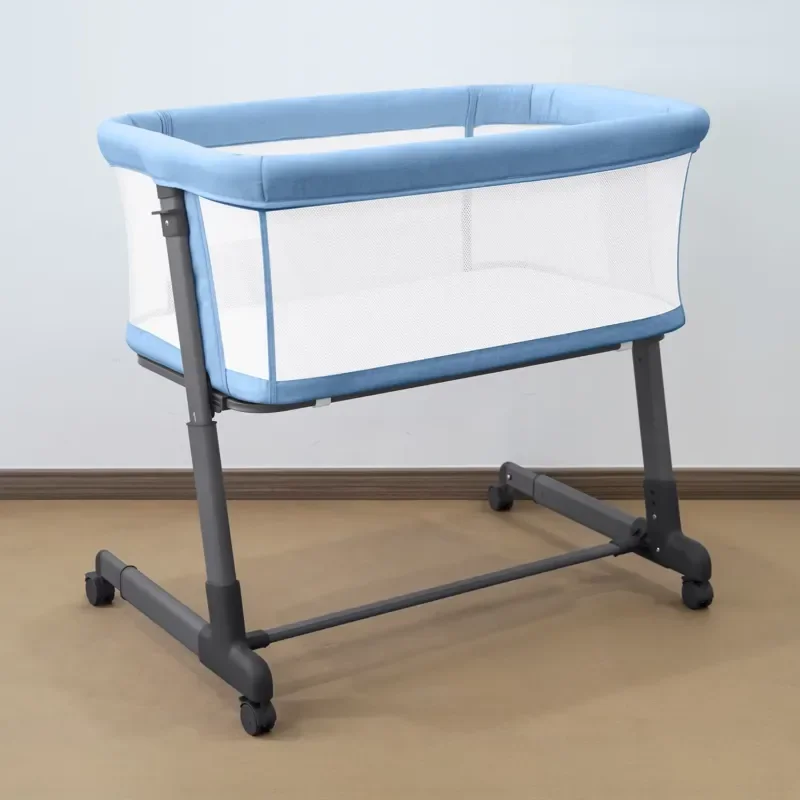 Safe and stable swing crib Furniture height adjustable crib Children's crib