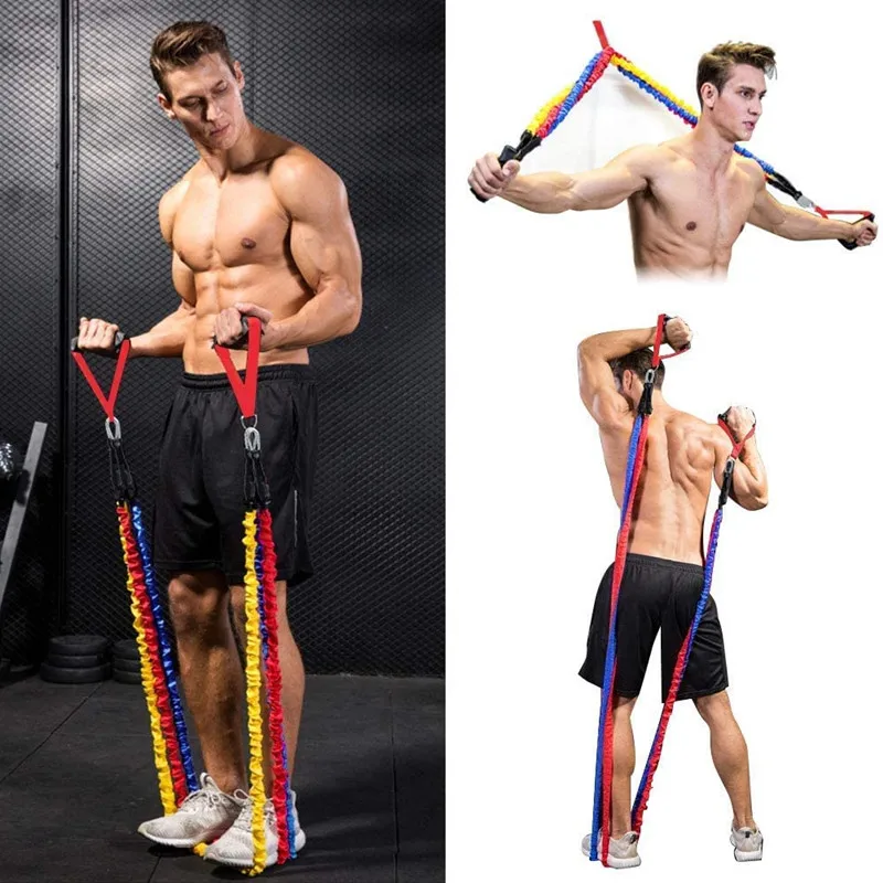 Upgraded Version Exercise Resistance Bands Set Fitness Stretch Workout Bands Kit for Men Women Home Gym Fitness Physical Therapy