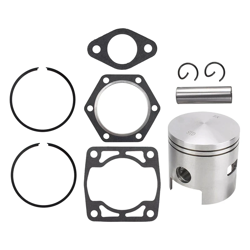 For EZGO Golf Cart Models 1976-1988 2 Cycle 2PG Top End Rebuild Cylinder & Piston Rebuild Kit 14532-G1,14555G1,24505G1