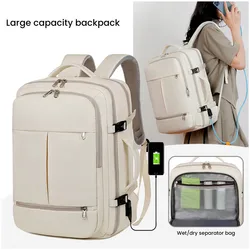 Large Capacity Multi-Function Women's Travel Backpack Bag Suitcase USB Charging School Bags Woman Luggage Lightweight Bagpacks