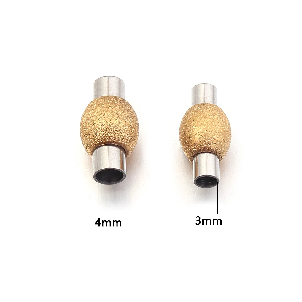 Stainless Steel Strong Magnetic Clasps Matte Oval Round Magnet Buckles End Connectors For DIY Jewelry Making Bracelet Necklace view 2