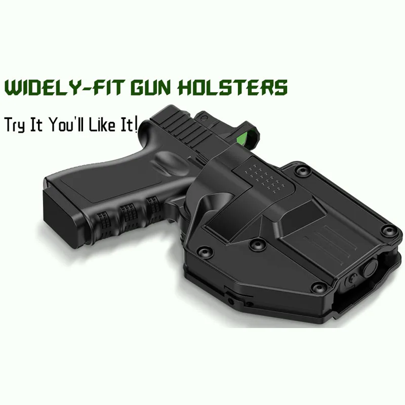 

Universal OWB Holster for Most Popular Full Size and Compact Semi-Automatic Pistols - Fits Glock, S&W, Sig Sauer & More