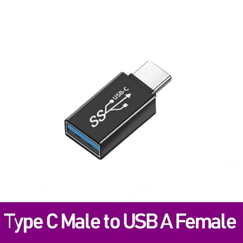 NNBILI Universal USB3.2 OTG Typ C Adapter USBC Stecker auf USB-A Stecker Buchse Konverter für MacBook Huawei Samsung Xiaomi Stecker
