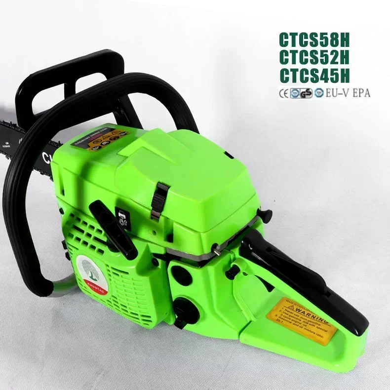 YYHC-Wholesale Heavy Duty Big Power Forest Wood Cutting Chain Saw 105.7CC 2 Stroke Gasoline Chainsaw Chinese Chainsaw for Greeni