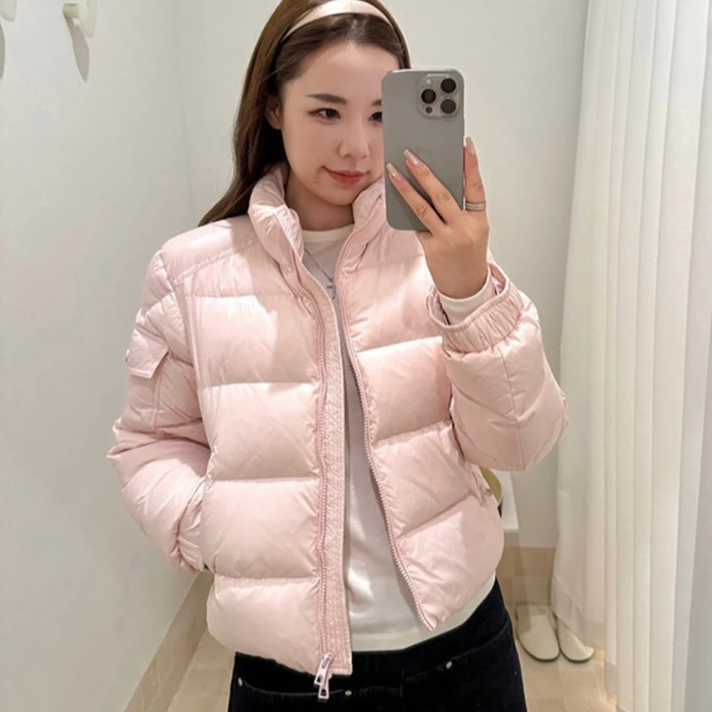 Winter Women Short Cotton Coats Fashion Thick Warm Stand Collar Quilted Jackets Multi Pockets Casual Loose Parkas Outerwear