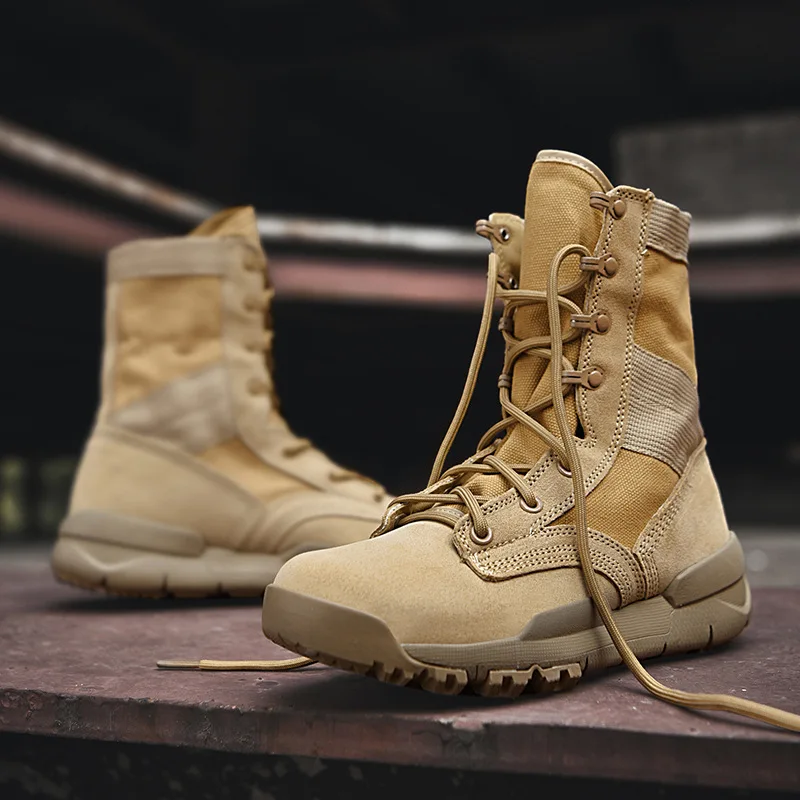 

Men's 2025 Autumn Winter New High-top Outdoor Genuine Leather Desert Couple Versatile Trendy Casual Shoes Women