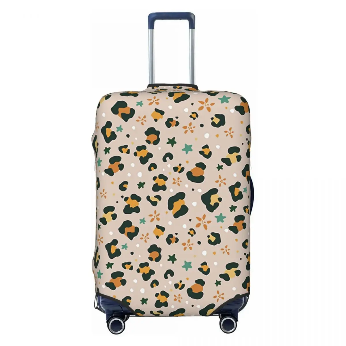 

Чехол для багажа с цветочным принтом и принтом гепарда, эластичные защитные чехлы для дорожных чемоданов, подходят для чемоданов размером 18-32 дюйма