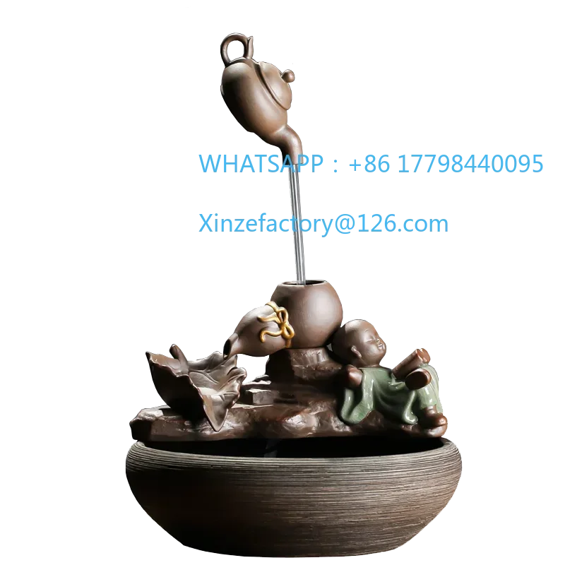تخصيص الإبداعية السيراميك نافورة الماء الجارية المرطب زخرفة محظوظ فنغ شوي عجلة غرفة المعيشة مكتب المياه الجارية #1