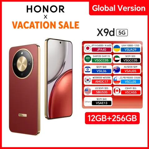 New HONOR X9d Global Version 12GB+256 Smartphone 6.79'' 120Hz Screen 108MP AI Camera 8300 mAh 66W Super Charging NFC