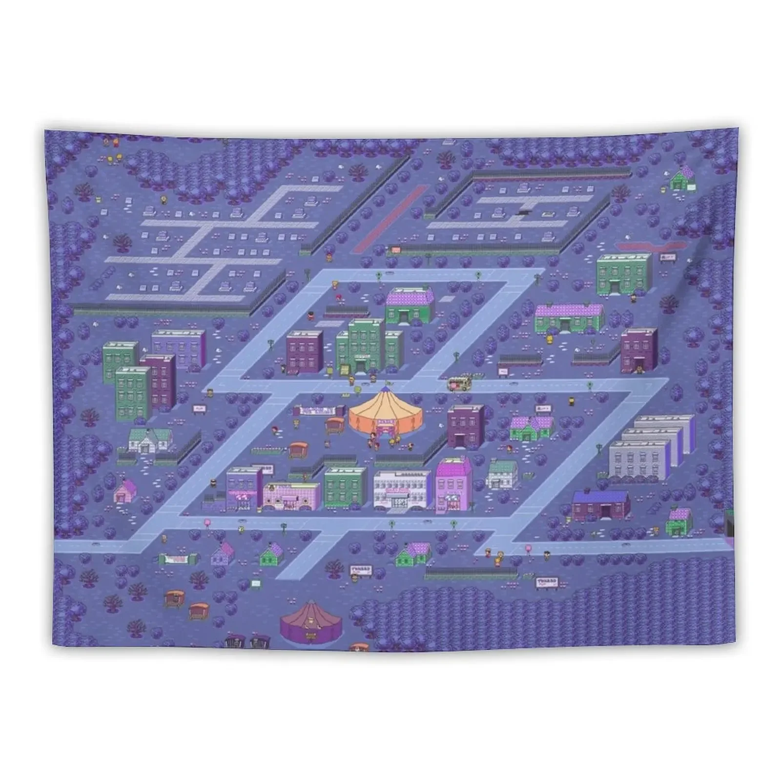 Earthbound Threed Map Tapestry Wall Tapestries Outdoor Decor Tapestry