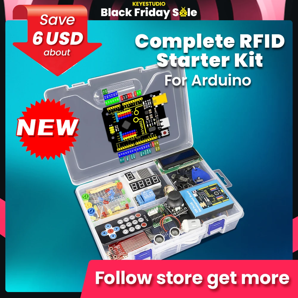 KEYES Complete Starter Kit Programming Learning Kit+40Projects For Arduino UNO R3 Starter Kit+Online Tutorial DIY Electronic Kit