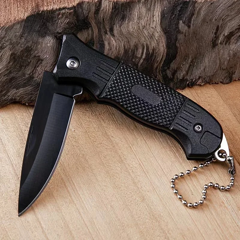 Outdoor stainless steel small knife camping survival folding knife high hardness portable key knife multifunctional knife image 4