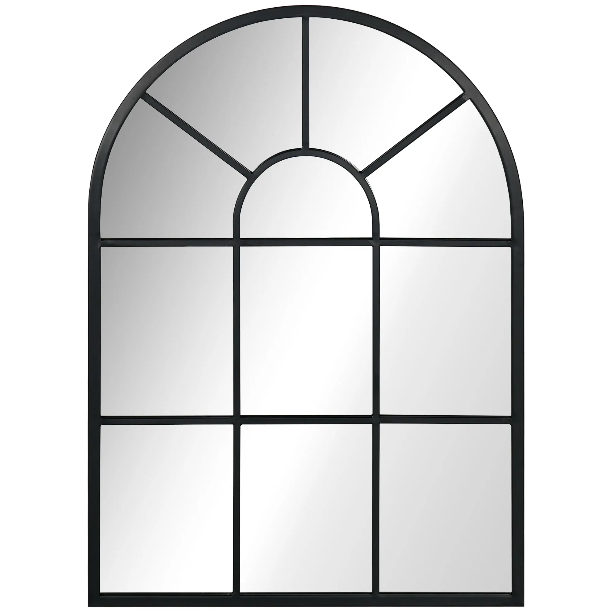 HOMCOM Espejo Decorativo de Pared 50x70 cm Espejo de Ventana para Salón Entrada